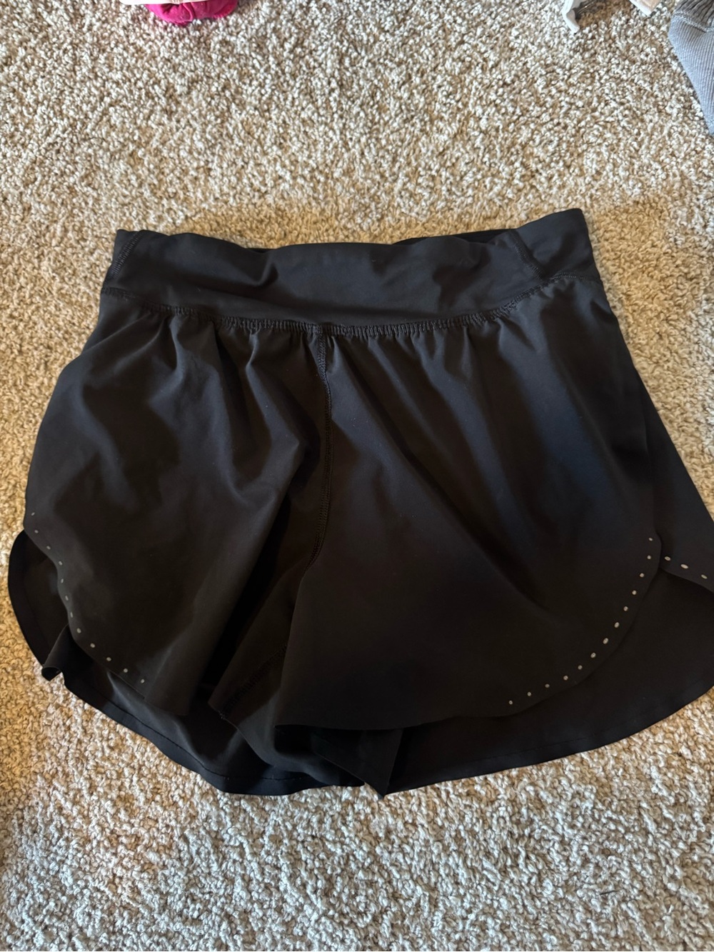 lululemon athletica Black Athletic Shorts with Subtle Hem Studs